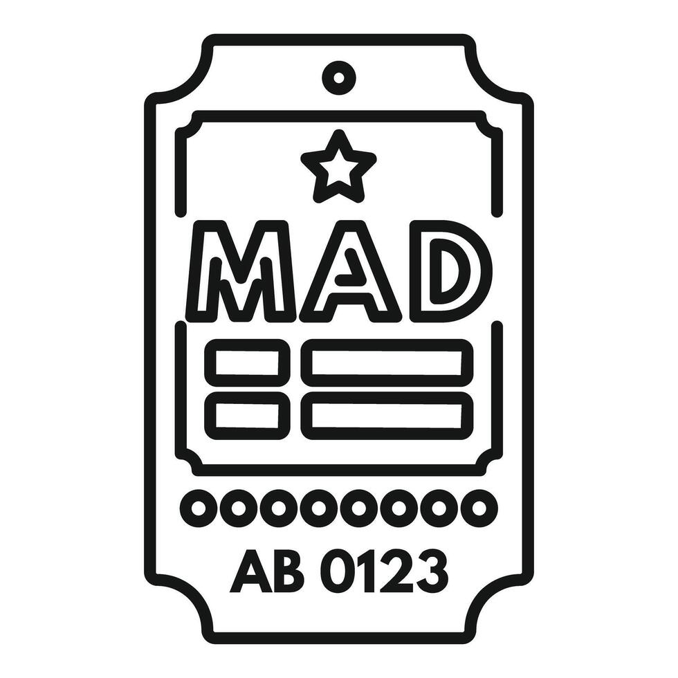 Mad tag representing madness and craziness vector
