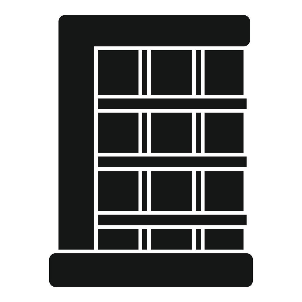 Building facade with windows forming geometric pattern vector