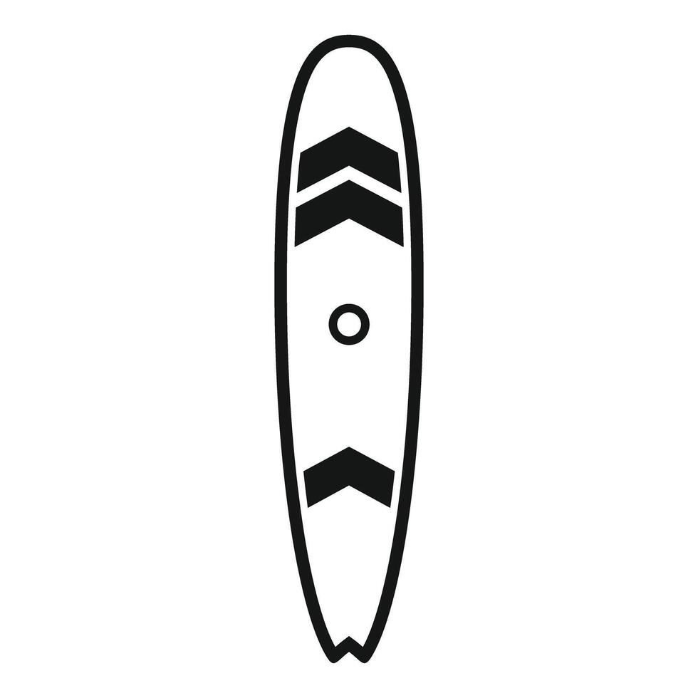 Surfboard showing upward arrows for progression in surfing sport vector