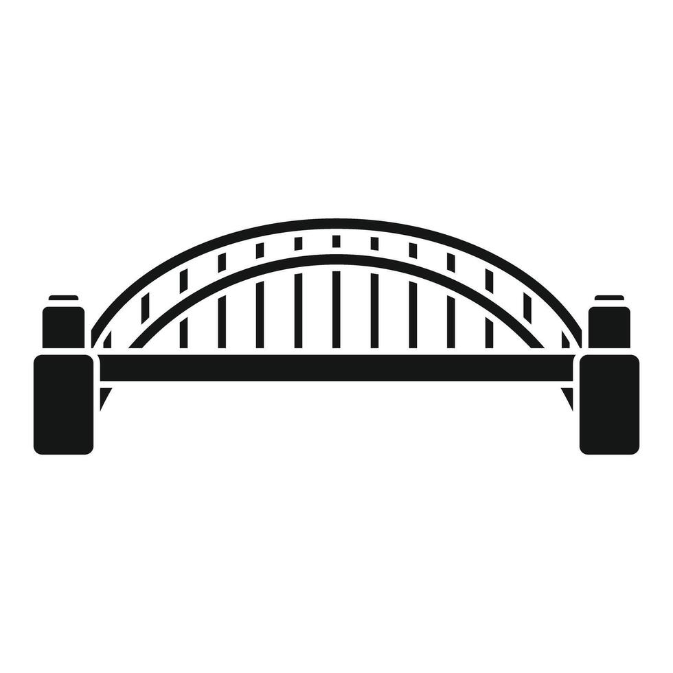 Sydney harbour bridge connecting coasts in australia icon vector