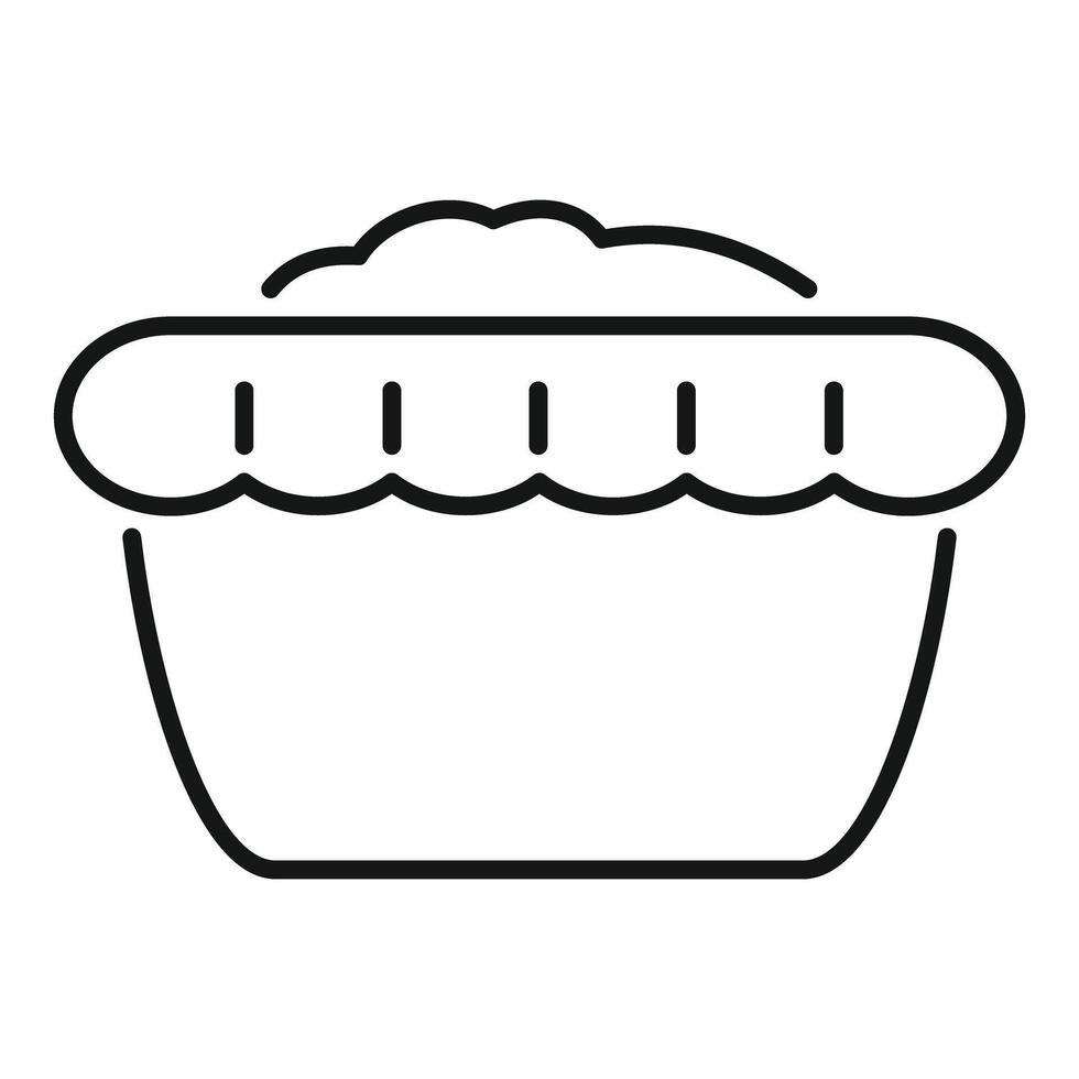 Baking pie icon showing food preparation with dough and filling vector