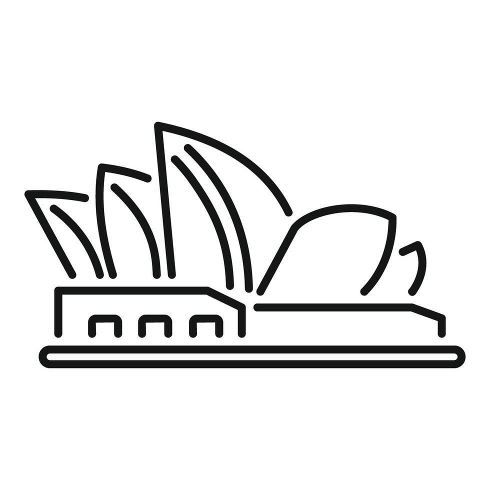 Sydney opera house icon representing australian culture and tourism vector