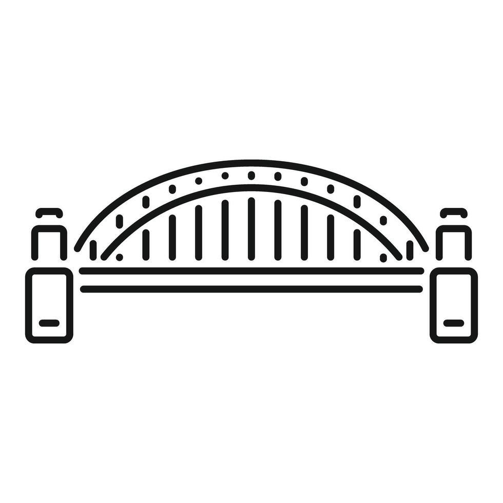 Simple line art illustration of the sydney harbour bridge vector