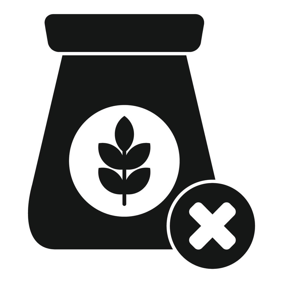 Gluten free product packaging sign showing non allowed food vector