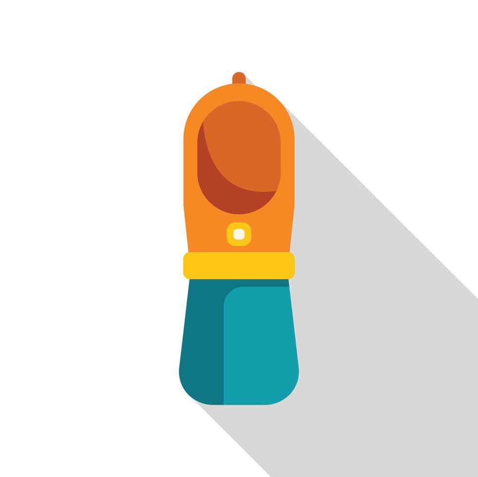 Urinal flat design with long shadow illustration vector