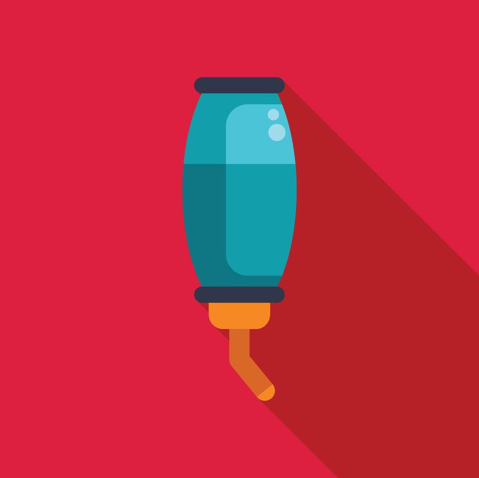 Sipper bottle for small pets with long shadow vector
