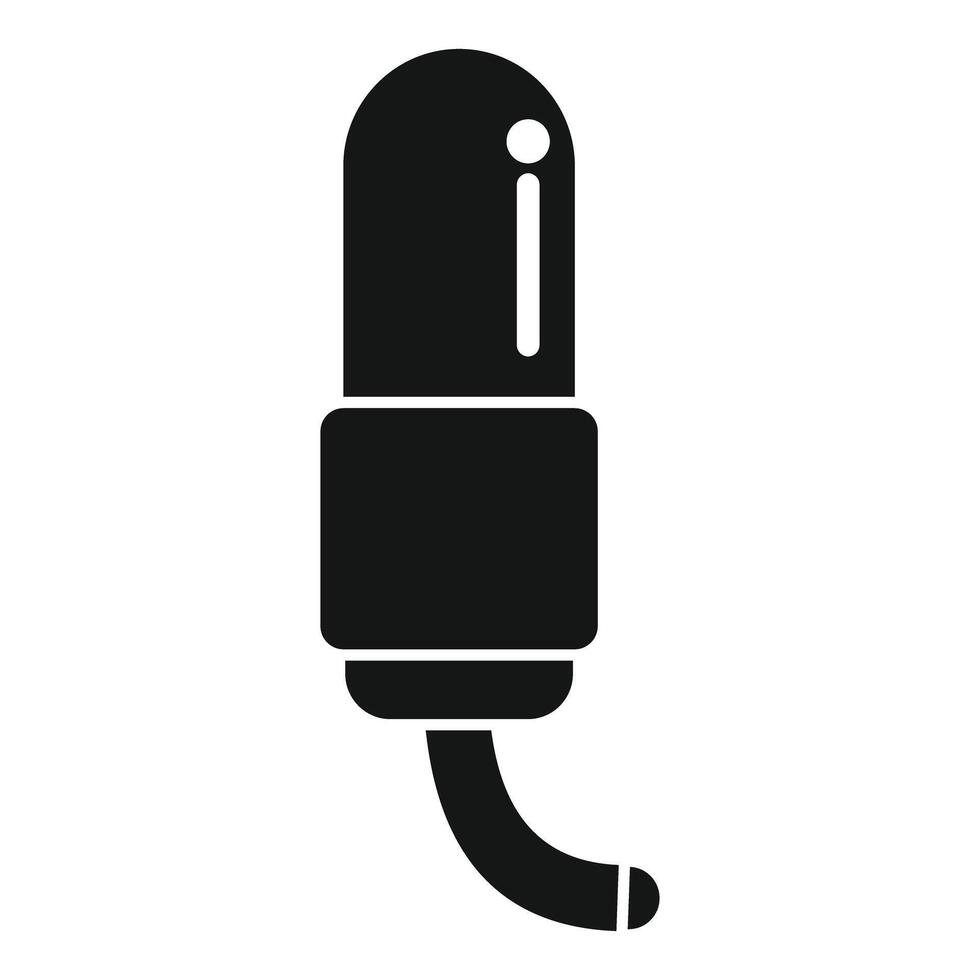 Medical capsule endoscope showing internal organs icon vector