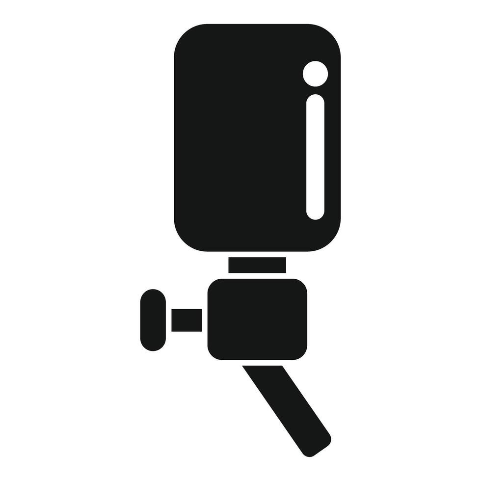 Wall mounted soap dispenser icon, simple style vector