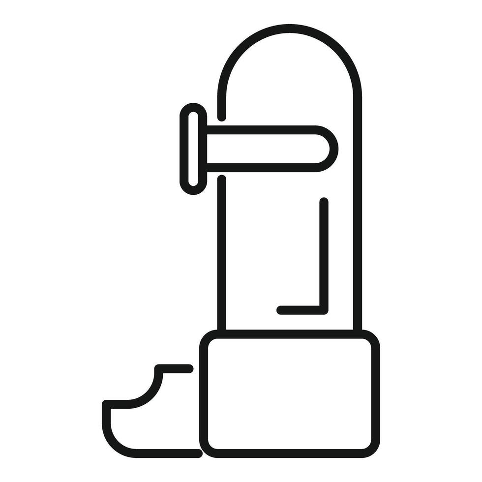 Old water pump icon, outline style vector