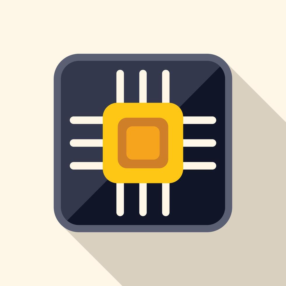 Central processing unit is performing calculations on motherboard vector