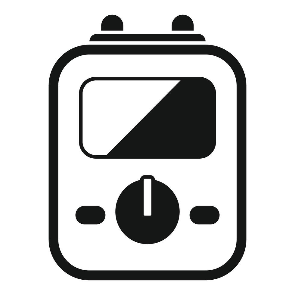 Electrical tester showing current voltage in simple style vector