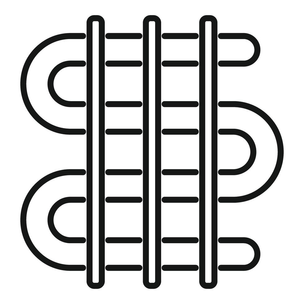 Underfloor heating system maintaining comfortable temperature at home vector