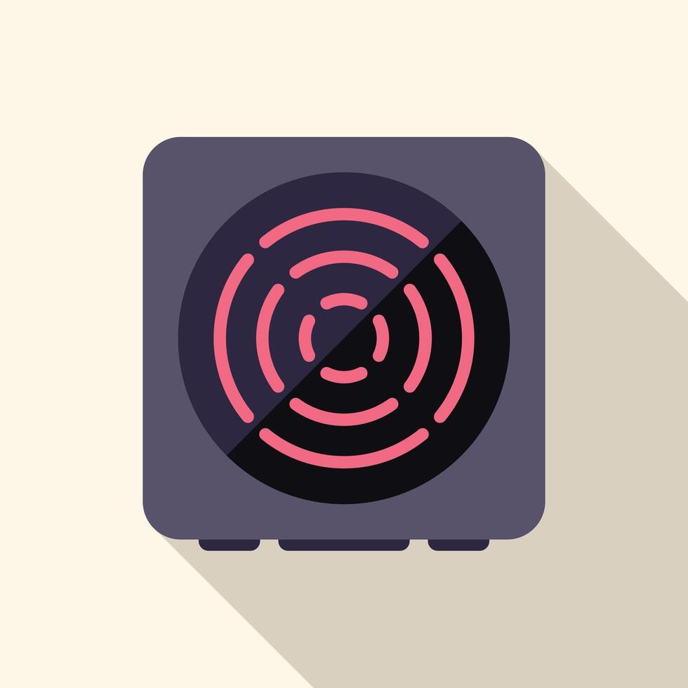 Induction cooker showing power level, kitchen appliance for modern cooking vector