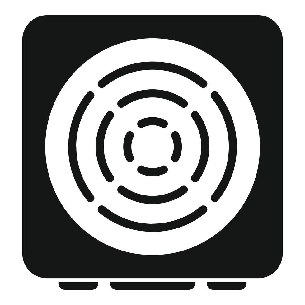 Modern induction cooker panel icon showing cooking technology vector