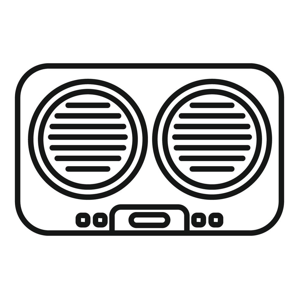 Portable speaker blasting modern music with high quality sound vector