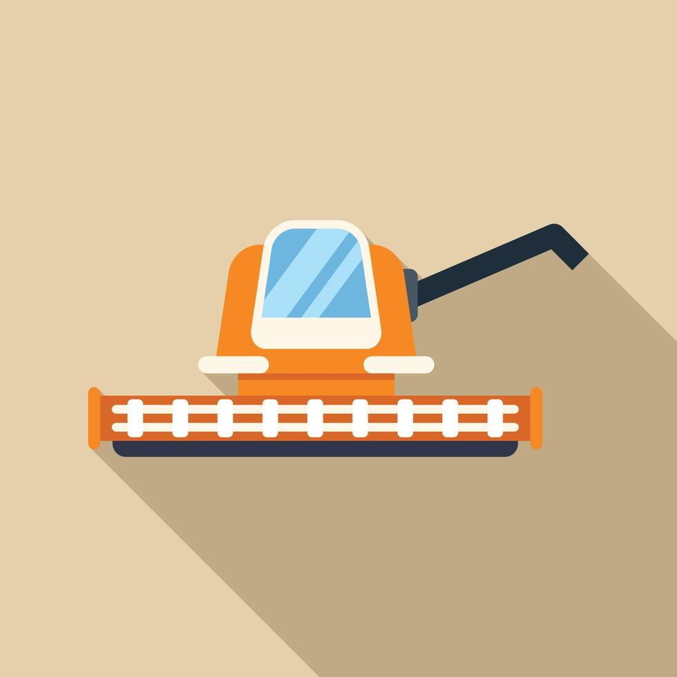 Combine harvester harvesting wheat in field illustration vector