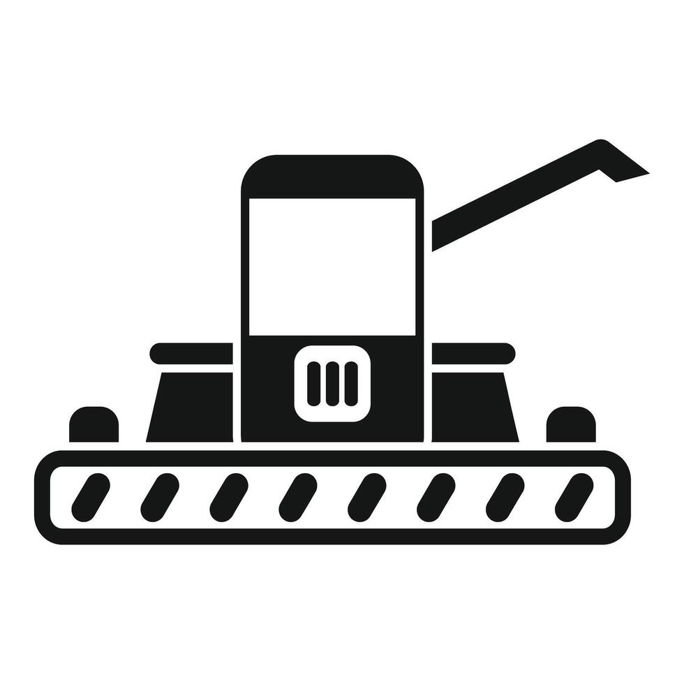 Black and white icon of a swamp buggy lifting its arm vector
