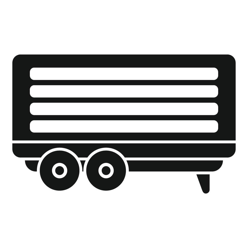 Cargo trailer standing for transportation of goods vector