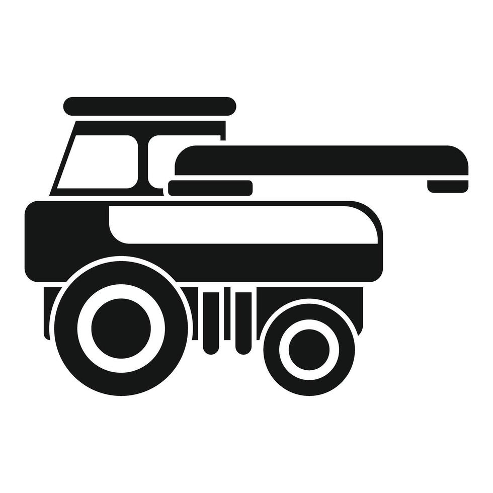 Farm sprayer machine harvesting using modern technology icon vector