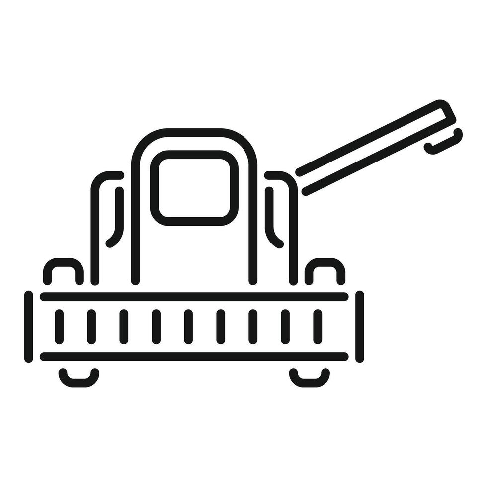 Combine harvester harvesting wheat in the field icon vector