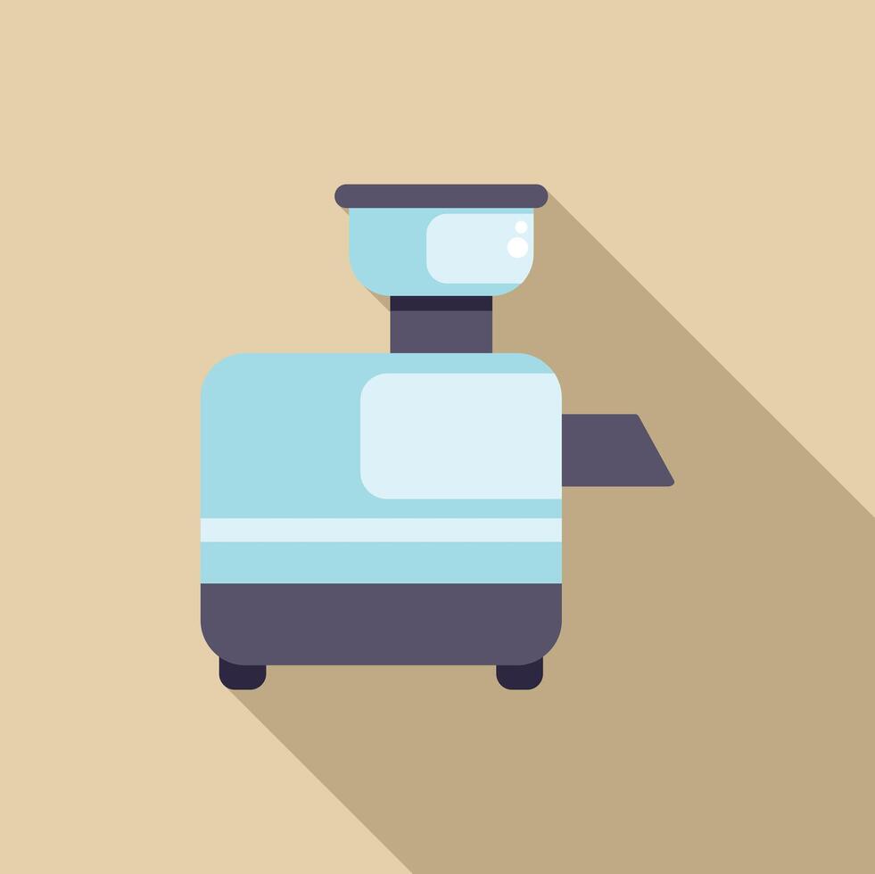 Modern electric juicer making fresh juice with long shadow vector