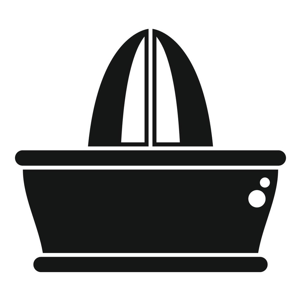 Manual citrus juicer squeezing fresh juice icon silhouette vector