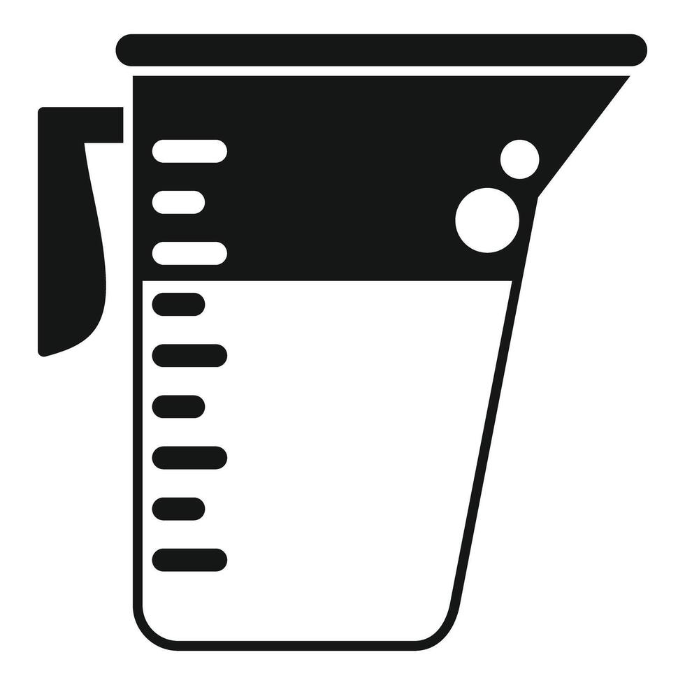 Measuring cup icon showing baking and cooking vector
