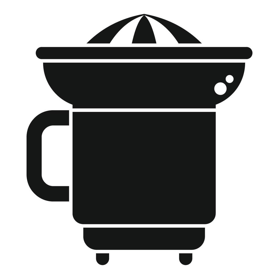 Modern citrus juicer extracting juice vector