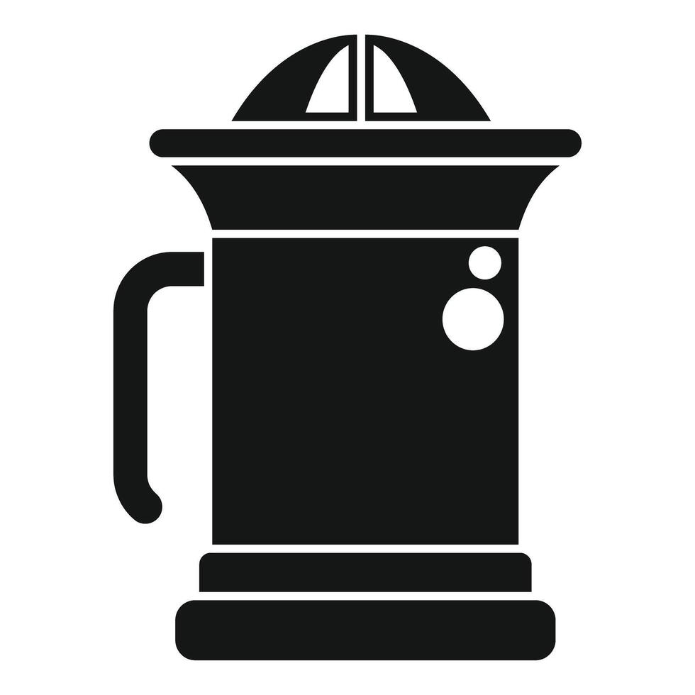 Manual citrus juicer squeezing fresh juice icon vector