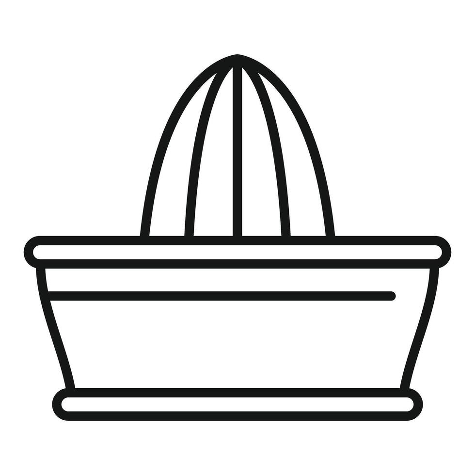 Citrus juicer squeezing pressing making juice kitchenware icon vector