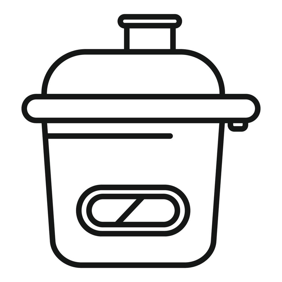 Modern multi cooker icon with steam valve for steaming food vector