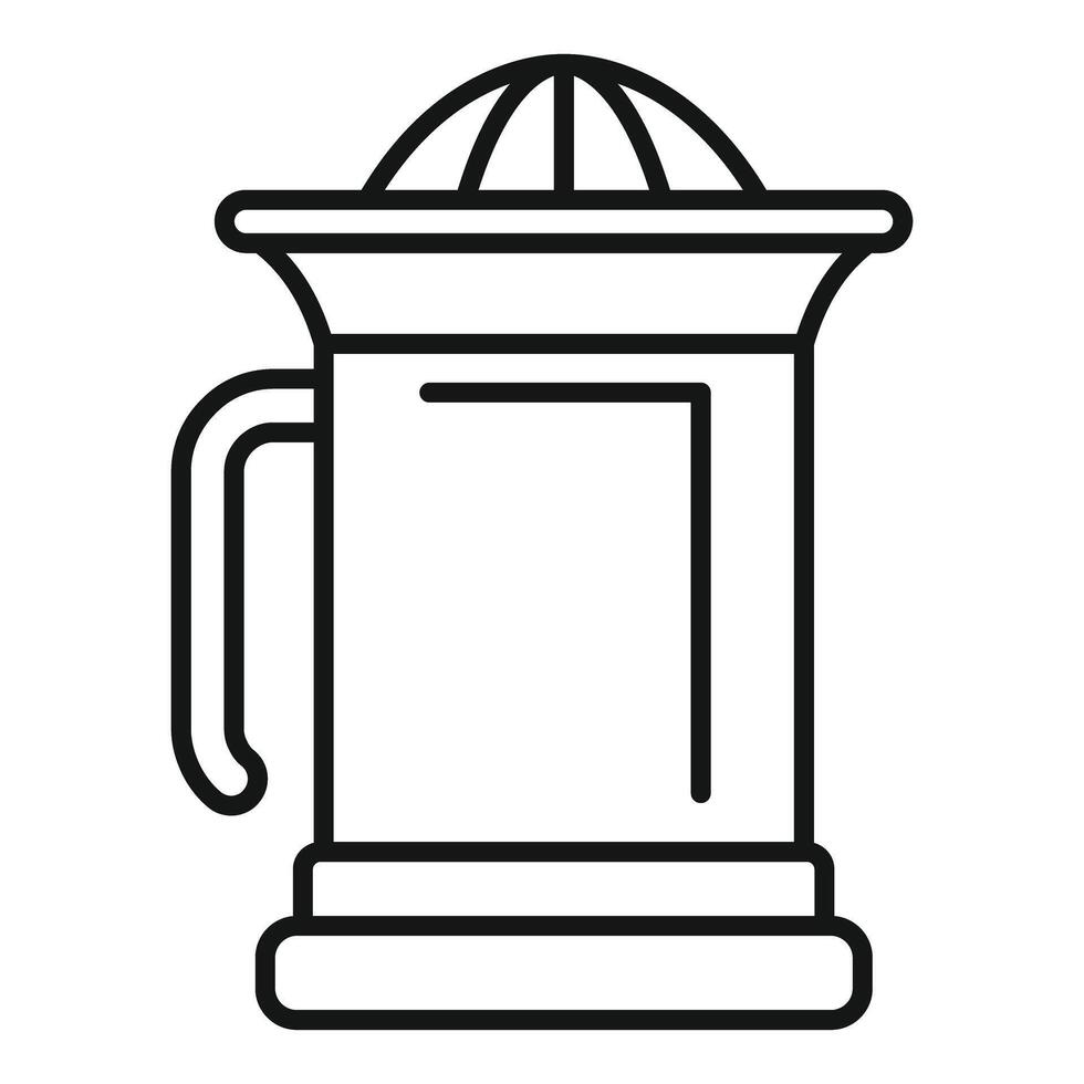 Manual citrus juicer squeezing fresh juice for breakfast vector