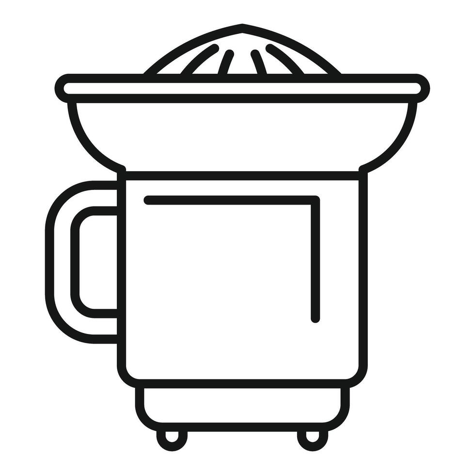 Electric citrus juicer pressing making juice for breakfast vector