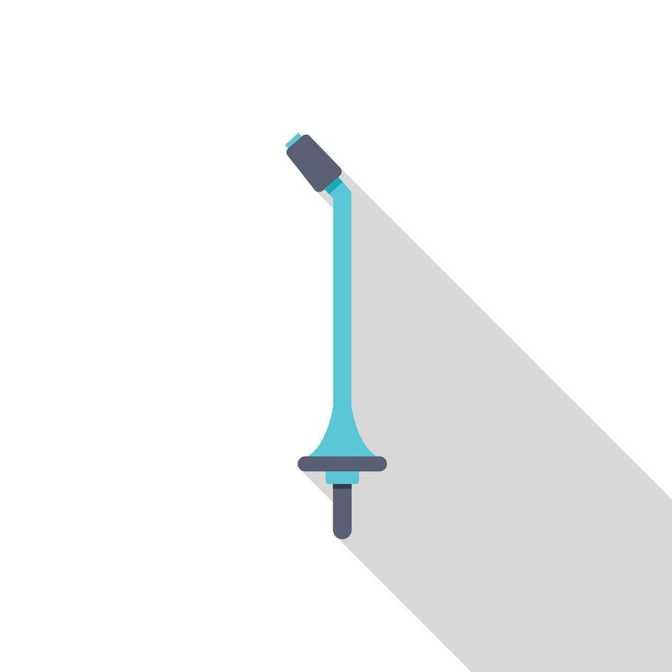 Blue pogo stick with long shadow on white background vector