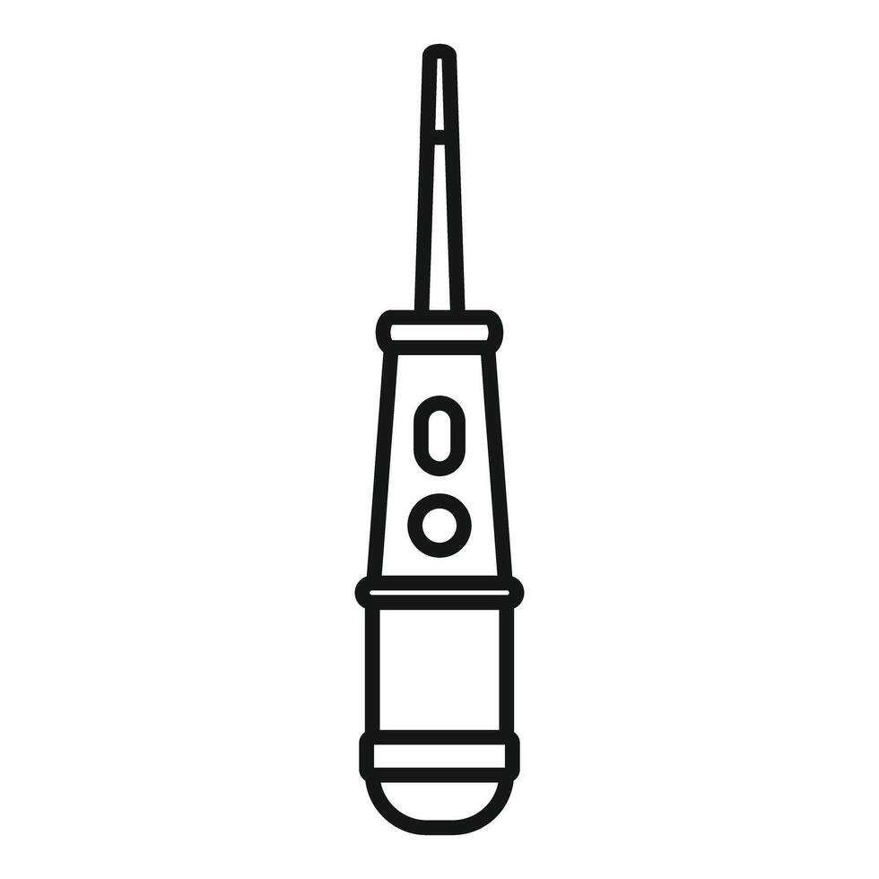 Electric oral irrigator showing power and mode buttons icon vector