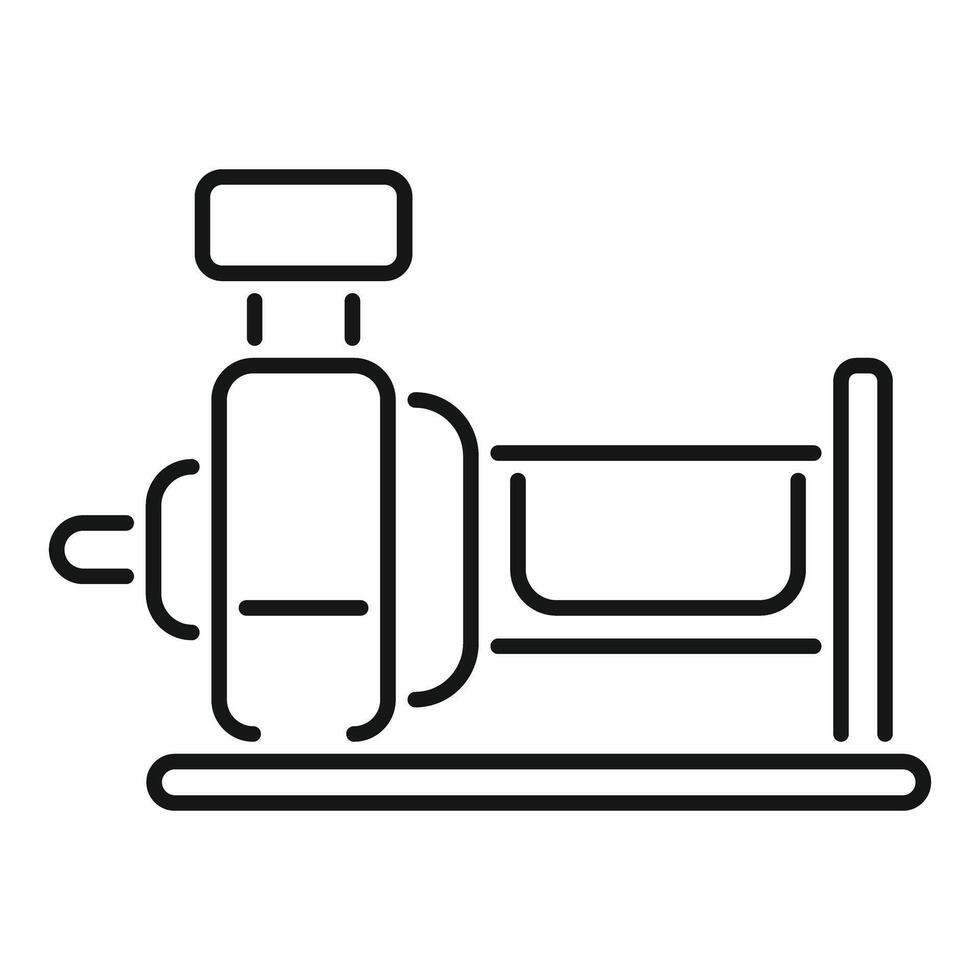 Water pump icon, engine system pumping water for irrigation vector