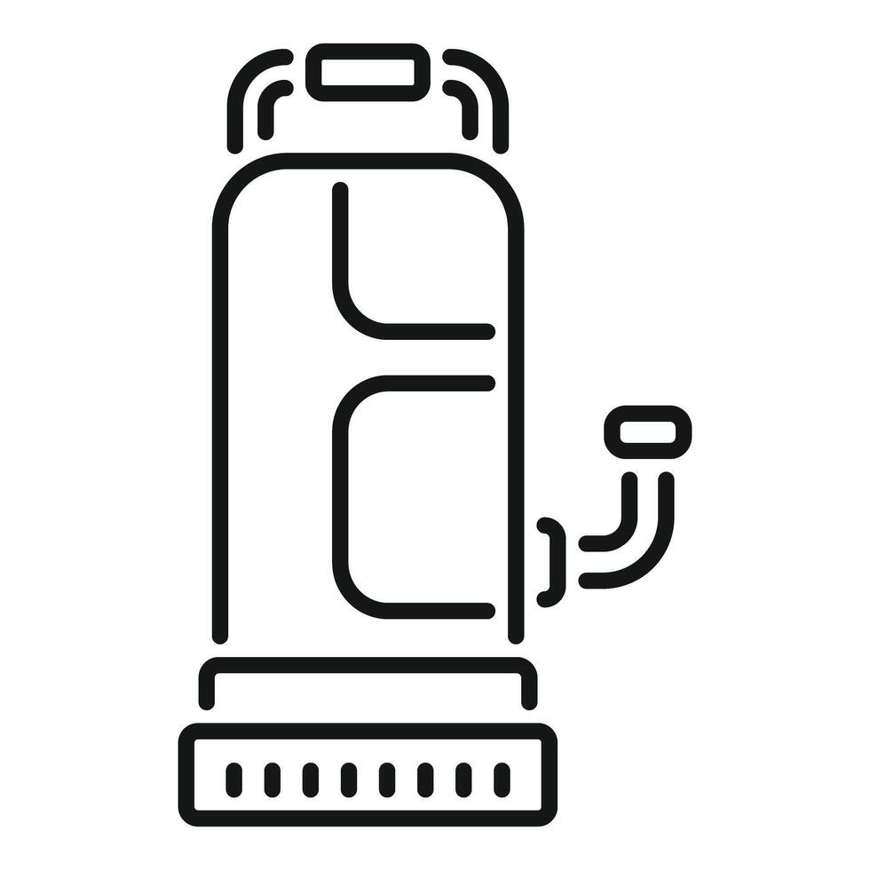 Water pump icon representing system for pumping water from well vector