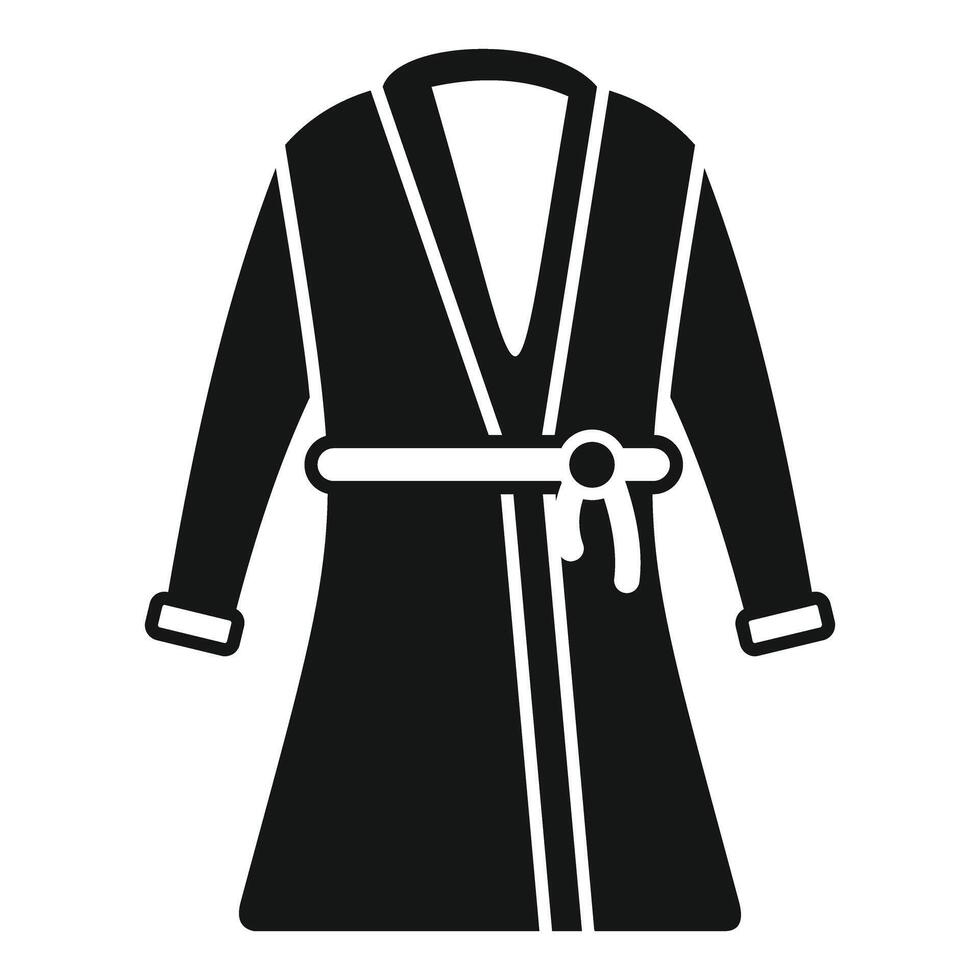 Black bathrobe icon showing comfort and relaxation vector