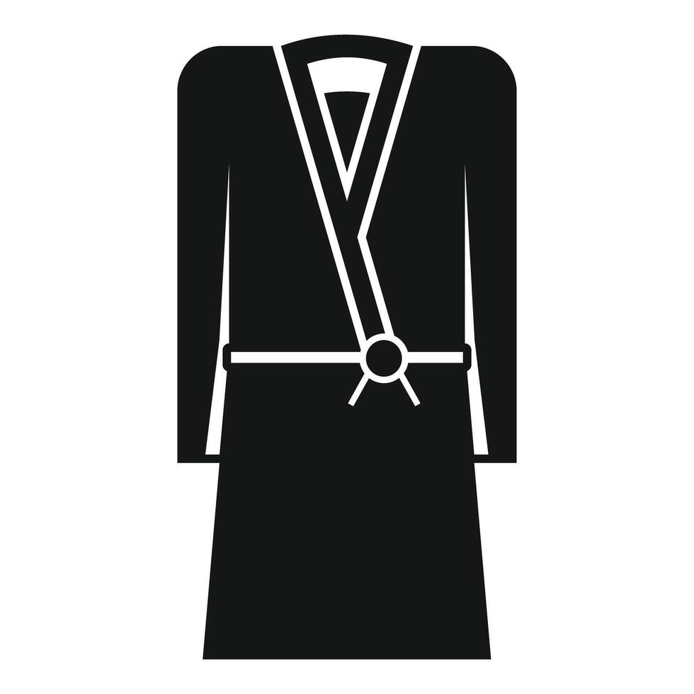 Black bathrobe icon representing getting ready in the morning vector