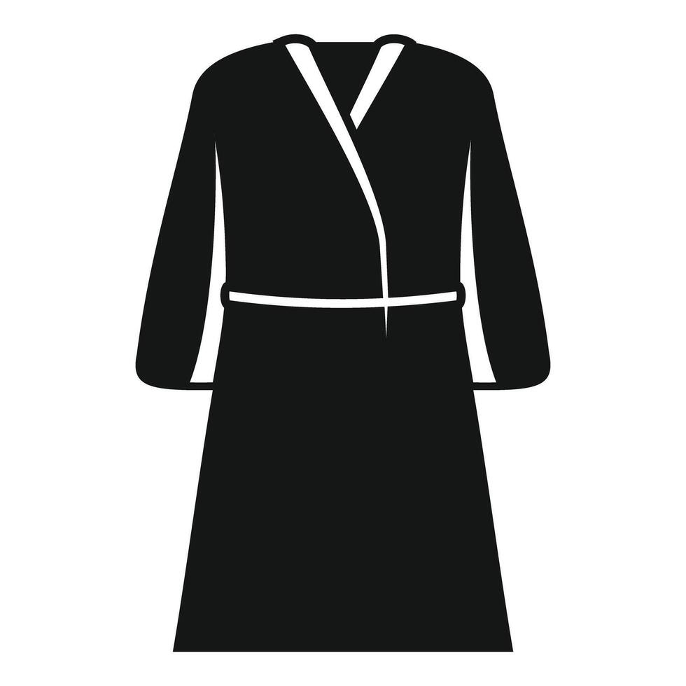 Black bathrobe icon showing home clothes for relaxing vector