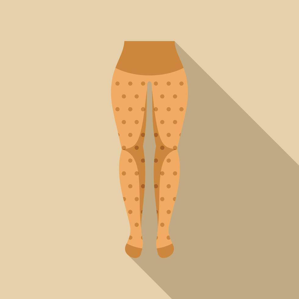 Woman tights with polka dot pattern showing legs silhouette vector