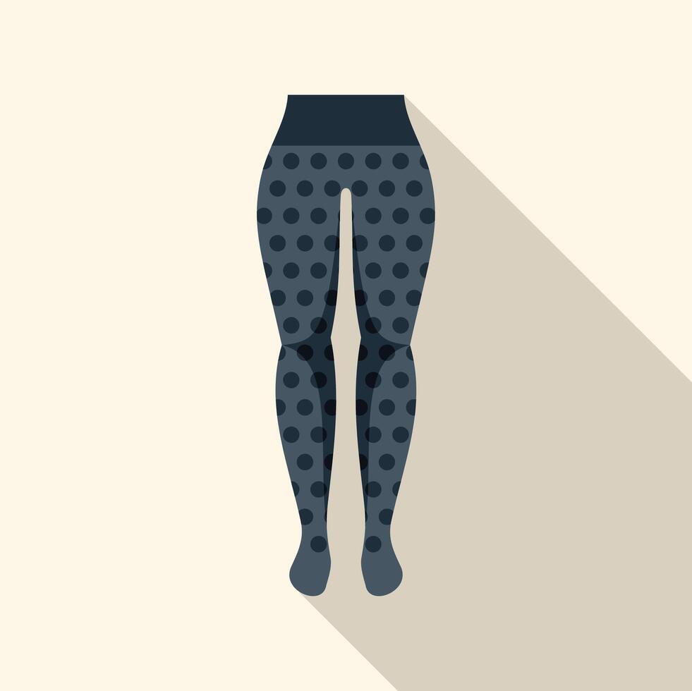 Women's tights with polka dot pattern for cold winter days vector