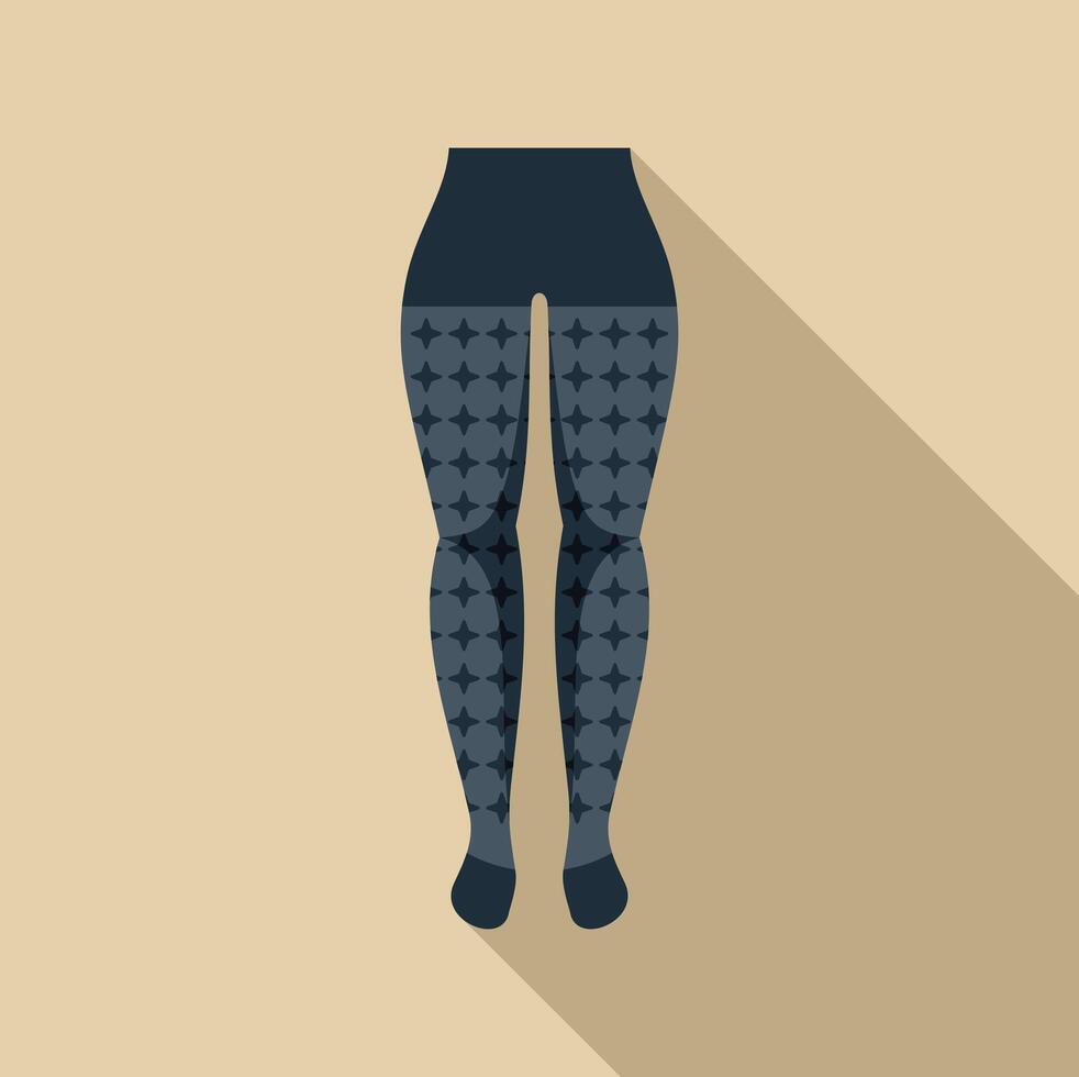 Woman tights with pattern showing legs and feet illustration vector