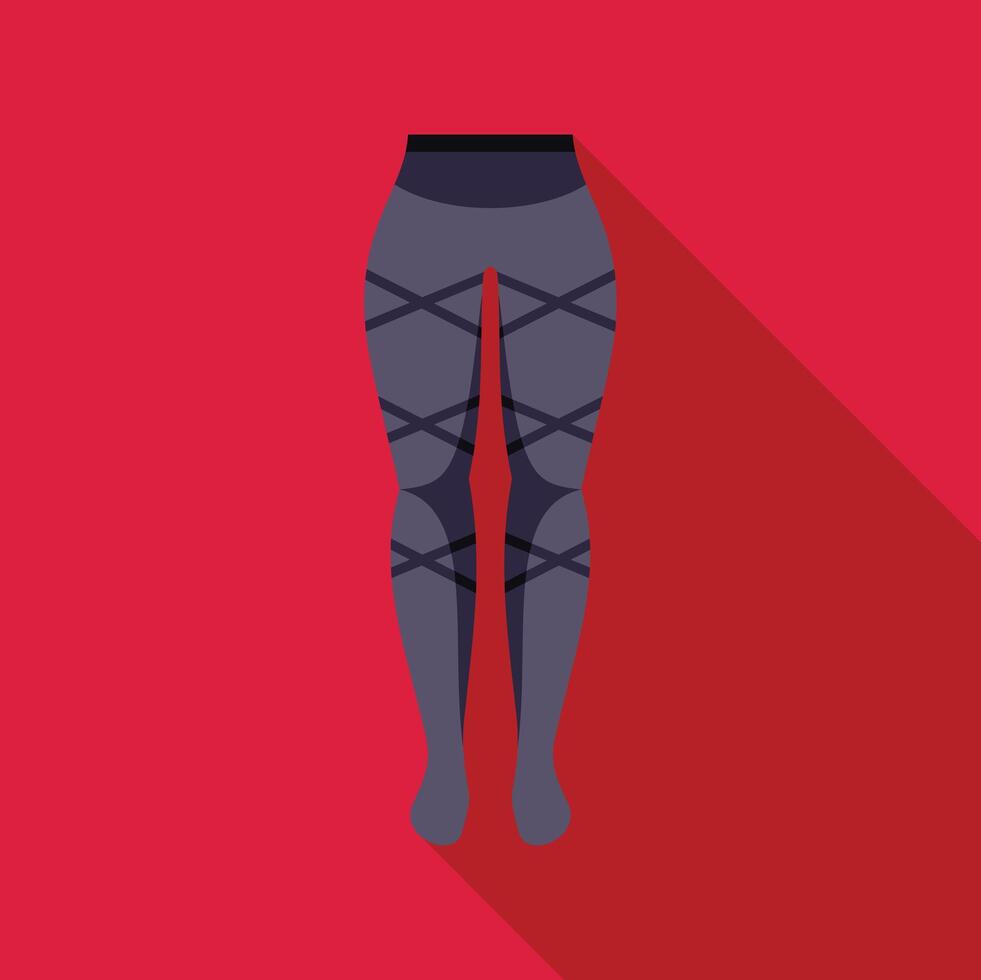 Female legs wearing compression stockings for varicose veins vector