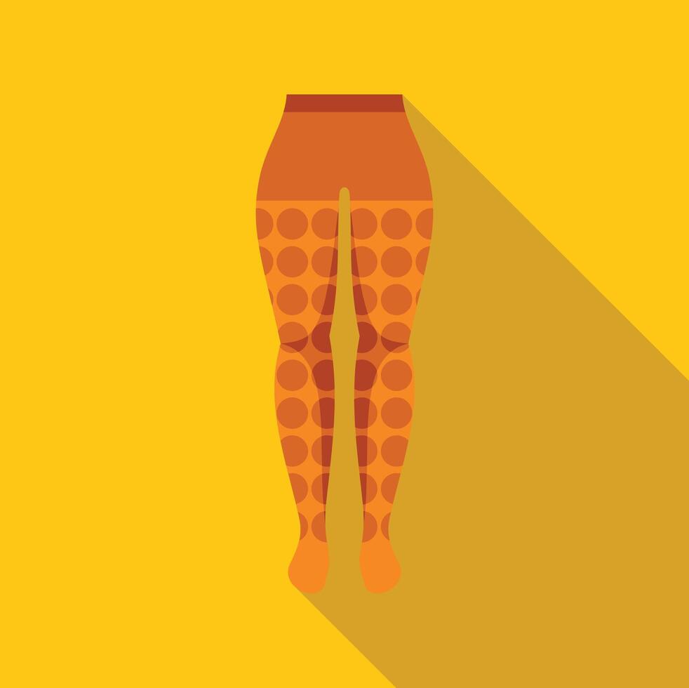 Woman legs in colorful tights with polka dot pattern fashion icon vector