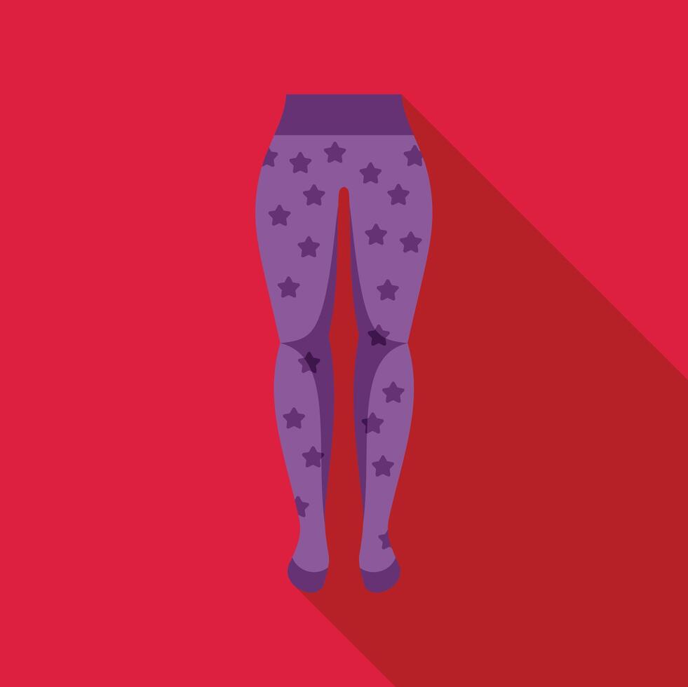 Purple leggings with stars showing fashion trend vector