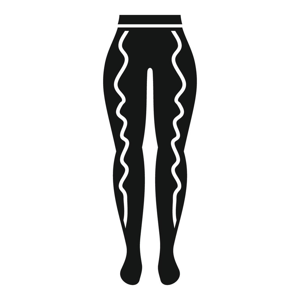 Woman wearing compression stockings for varicose veins vector