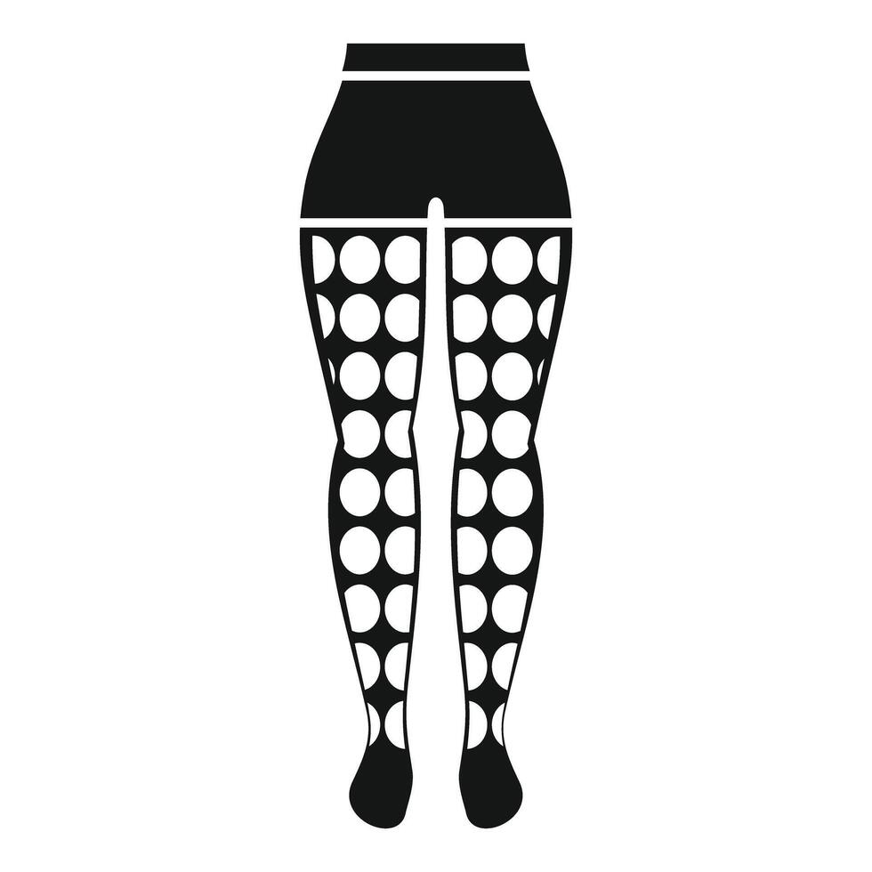 Woman wearing tights with polka dot pattern icon vector