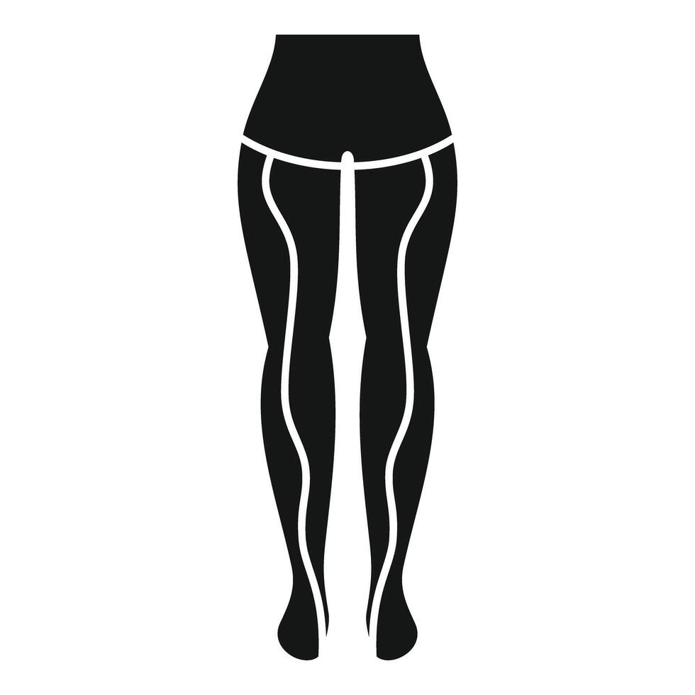 Woman standing showing varicose veins on legs icon vector