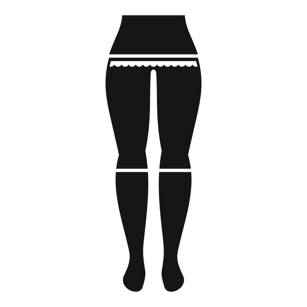 Woman wearing stockings and garter belt icon simple style vector
